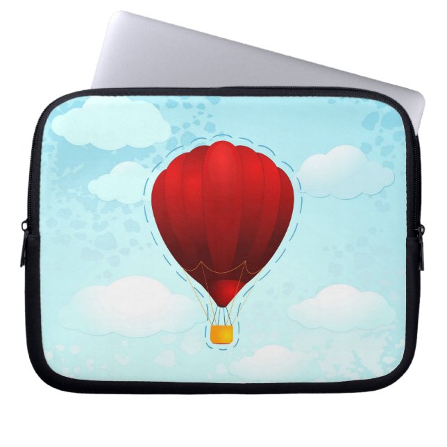 Rode ballon, laptophoes laptop sleeve (Voorkant)