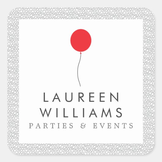 Rode ballon Logo gepersonaliseerde Stickers (Voorkant)