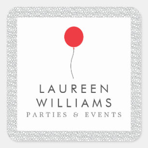 Rode ballon Logo gepersonaliseerde Stickers