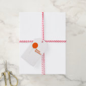 Rode ballon-patroon gelukkige verjaardag cadeaulabel (Met Touw)