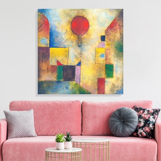 Rode ballon | Paul Klee | Canvas Afdruk (Insitu (Woonkamer))