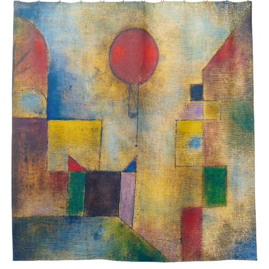Rode ballon | Paul Klee | Douchegordijn (Voorkant)