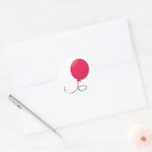 Rode ballon ronde sticker (Envelop)