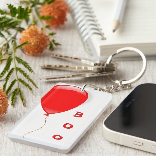 Rode ballon Sleutelhanger (Voorkant Rechts)