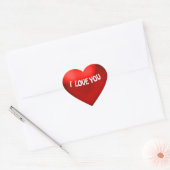 Rode ballon stijl hart Sticker (Envelop)