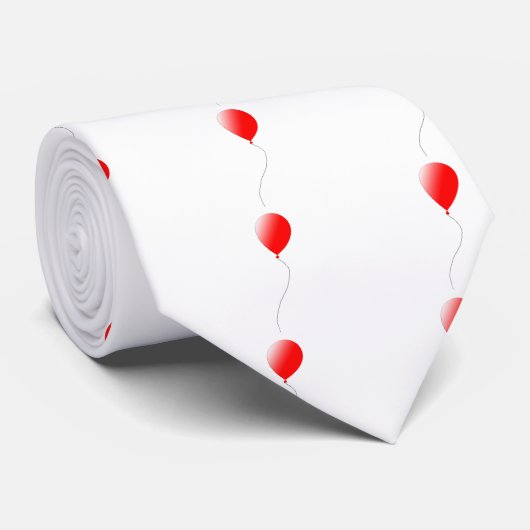 Rode ballon stropdas (Opgerold)