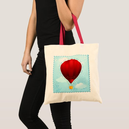 Rode ballon tote bag (Voorkant (product))