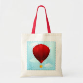 Rode ballon tote bag (Voorkant)