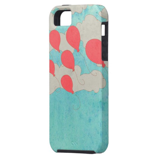 Rode ballonnen Case-Mate iPhone case (Achterkant Links)