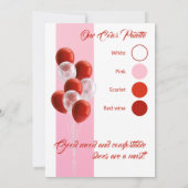 Rode ballonnen. Elegant Bridal Brunch card Kaart (Achterkant)