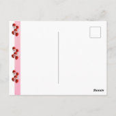 Rode ballonnen. Elegant slaat de datumkaart op Briefkaart (Achterkant)