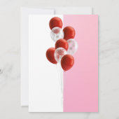 Rode ballonnen. Elegant slaat de datumkaart op Kaart (Achterkant)