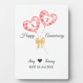 Rode ballonnen gebonden met Golden Bow Jubileum Fotoplaat (voorkant)