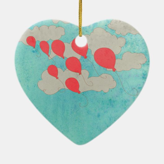 Rode ballonnen keramisch ornament (Achterkant)
