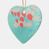 Rode ballonnen keramisch ornament (Links)