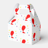Rode ballonnen met een kleurrijk confetti-patroon bedankdoosjes (Achterkant)