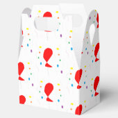 Rode ballonnen met een kleurrijk confetti-patroon bedankdoosjes (Geopend)