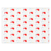 Rode ballonnen met een kleurrijk confetti-patroon tafelkleed (Voorkant (Horizontaal))