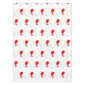 Rode ballonnen met een kleurrijk confetti-patroon tafelkleed (Voorkant)