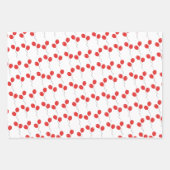 Rode ballonnen & strepen Happy Birthday Inpakpapier Vel (Voorkant 3)