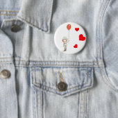 Rode ballonnen voor Ryan Ronde Button 5,7 Cm (In situ)
