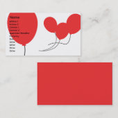 Rode ballonnen - zakelijk visitekaartje (Voorkant / Achterkant)