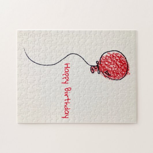 Rode ballonpuzzel legpuzzel (Horizontaal)