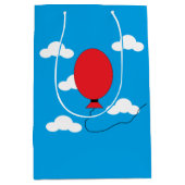 Rode ballonuitsteeksel medium cadeauzakje (Voorkant)