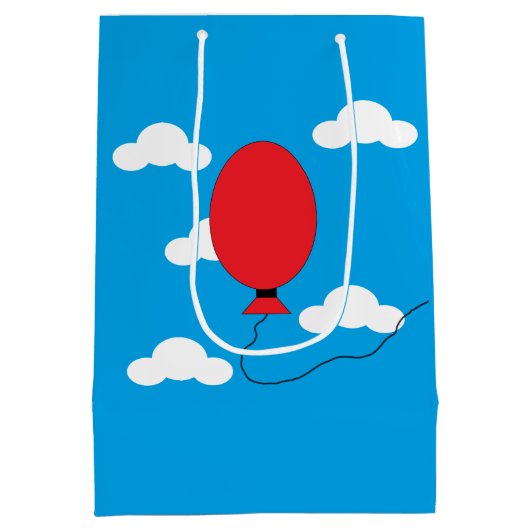 Rode ballonuitsteeksel medium cadeauzakje (Achterkant)