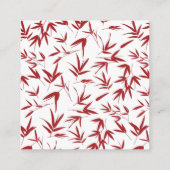 Rode Bamboe & Dubbel Geluk Chinese RSVP Informatiekaartje (Achterkant)