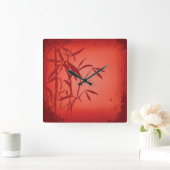 Rode bamboe met vierkante klok (Huis)