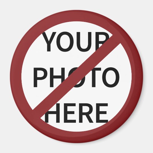  rode Ban cirkel geen symbool Magneet (Voorkant)