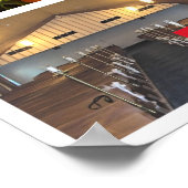 Rode band 6 multi-foto collage herinneringen poster (Hoek)