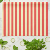 Rode Band Streep Keuken Chef Theedoek (Gevouwen)