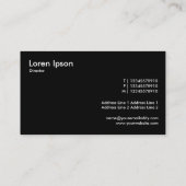 Rode band - Zwart Visitekaartje (Achterkant)