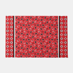 Rode Bandana Boho Prints Deurmat