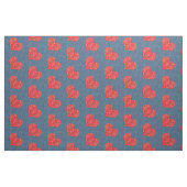 Rode Bandana Hart Denim Combo Stof (Fat Quarter)