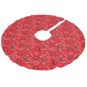 Rode Bandana Hart Moderne Cowboy Liefde Pret Imitatie Linnen Kerstboom Kleed