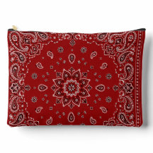 Rode Bandana Paisley Grote Rits Accessoire Zak