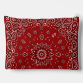 Rode Bandana Paisley Grote Rits Accessoire Zak Etui (Achterkant)