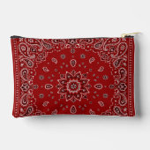 Rode Bandana Paisley Rits Accessoire Zakje Etui (Achterkant)