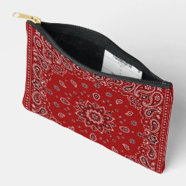 Rode Bandana Paisley Rits Accessoire Zakje Etui