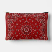 Rode Bandana Paisley Rits Accessoire Zakje Etui (Voorkant)