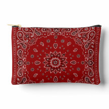 Rode Bandana Paisley Rits Accessoire Zakje