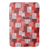 Rode Bandana Patchwork Paisley Naaipatroon Badmat (Voorkant Verticaal)