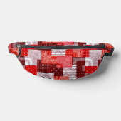 Rode Bandana Patchwork Paisley Naaipatroon Heuptasje (Liggend)