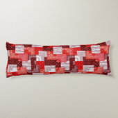 Rode Bandana Patchwork Paisley Naaipatroon Lichaamskussen (Achterkant)
