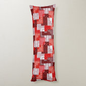 Rode Bandana Patchwork Paisley Naaipatroon Lichaamskussen (Achterkant (Verticaal))