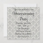 Rode bank damast housewarmingparty kaart (Achterkant)
