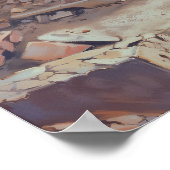 Rode bank in puin - onverwachte schoonheidskunst poster (Hoek)